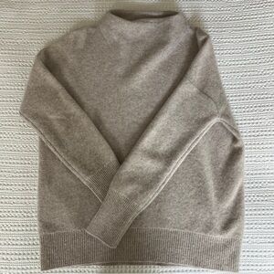 Vince Funnelneck Cashmere Sweater, XS Marble beige